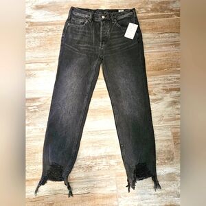 We The Free Rugged Black Distressed Jeans